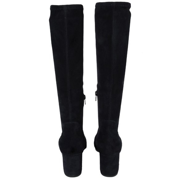 Le Pepe Navy Blue Elastic Suede knee high Boots - Picture 6 of 7